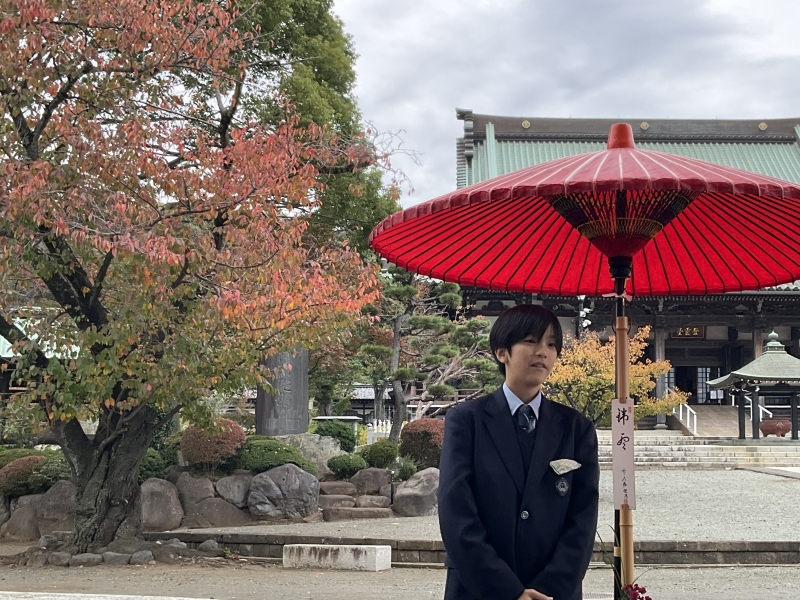 遊行寺境内にて野点を行いました