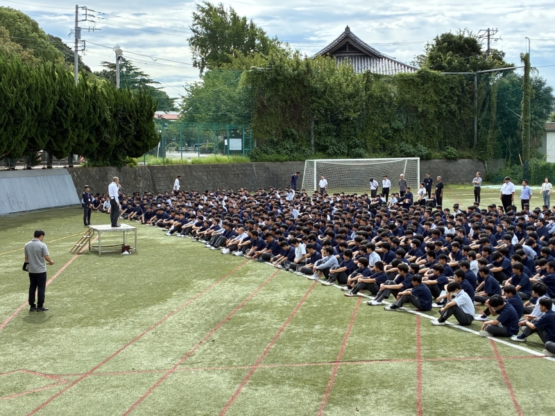 ２学期始業式・防災訓練を行いました