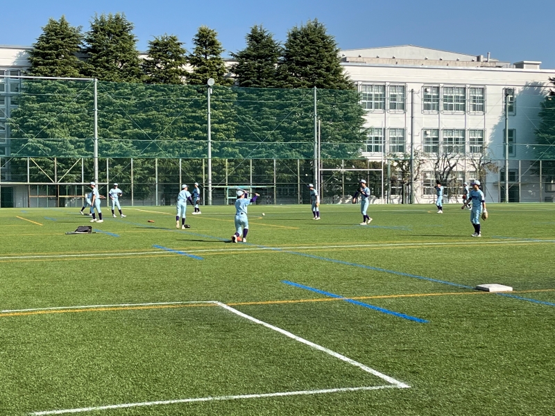 慶応高校との練習試合　【高校軟式野球部】